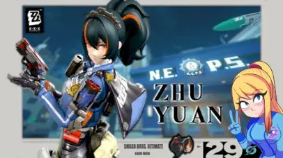 Zhu Yuan over Zero Suit Samus MOD Super Smash Bros Ultimate.